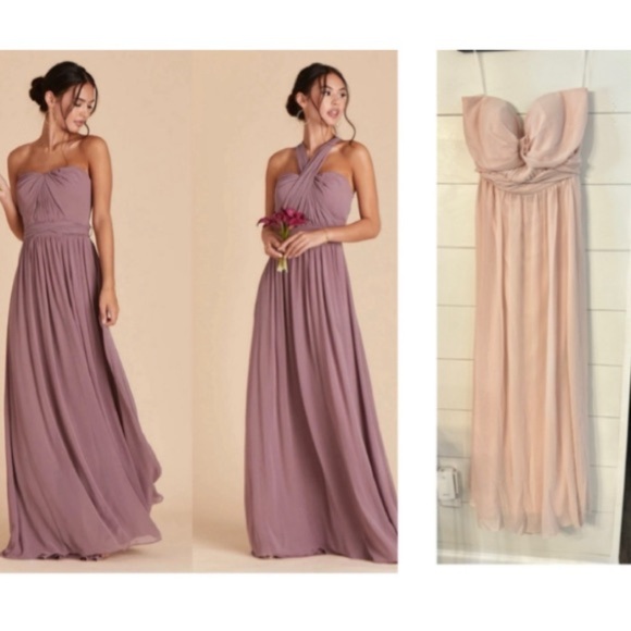 Birdy Grey Dresses & Skirts - NWT BIRDY GREY 3X Grace convertible pale pink flowy woman maxi bridal dress